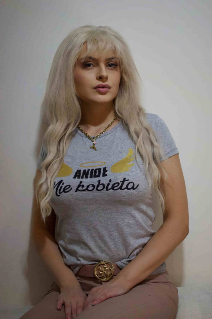 Koszulka damska anioł nie kobieta biała